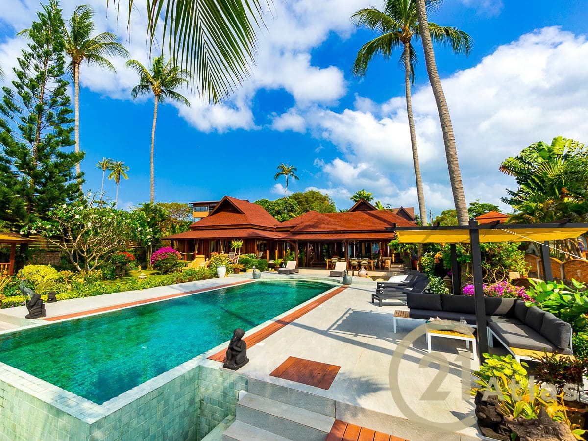 Beachfront Luxury Thai Villa With Tropical Garden (1,400 m²) - Taling Ngam, Koh Samui